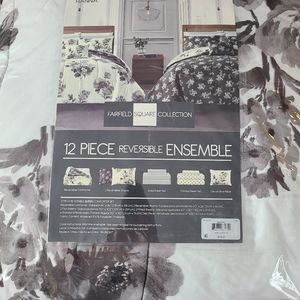 NWT queen 12 piece Hanna reversible bed set